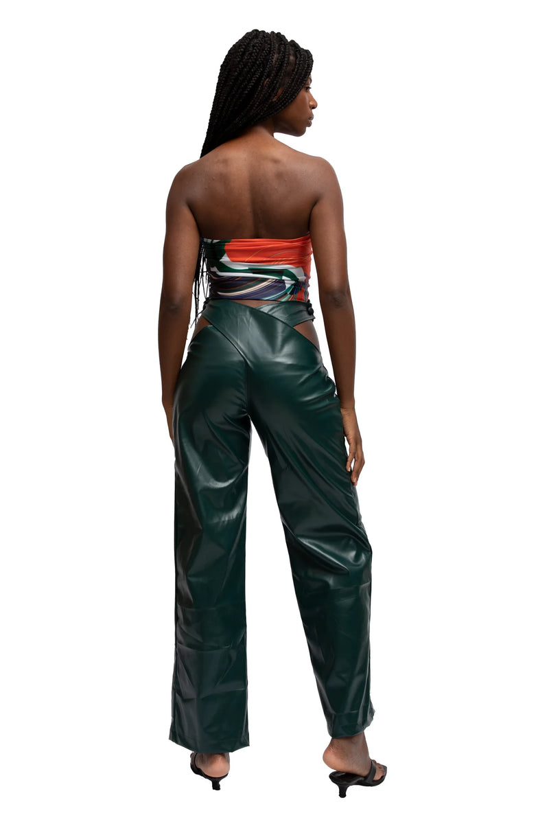 CUT-OUT STRAPLESS TOP
